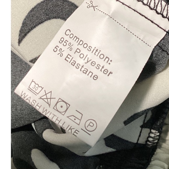 PrettyGarden Strapless Black‎ White Wide Leg Jumpsuit Women's Size L Boho Romper - Picture 4 of 8